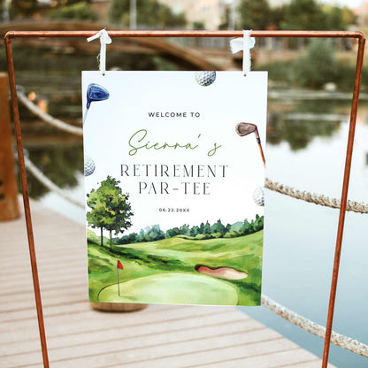 Golf Retirement Party Welcome Sign – Retirement Par-Tee