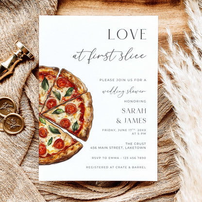 Love at First Slice Wedding Shower Invitation