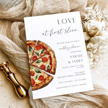 Love at First Slice Wedding Shower Invitation