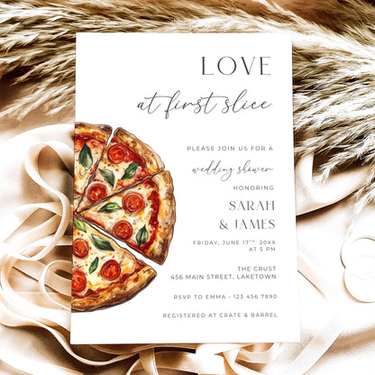 Love at First Slice Wedding Shower Invitation