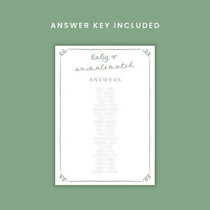 Sage Green Doodle Baby Shower Games & Activities