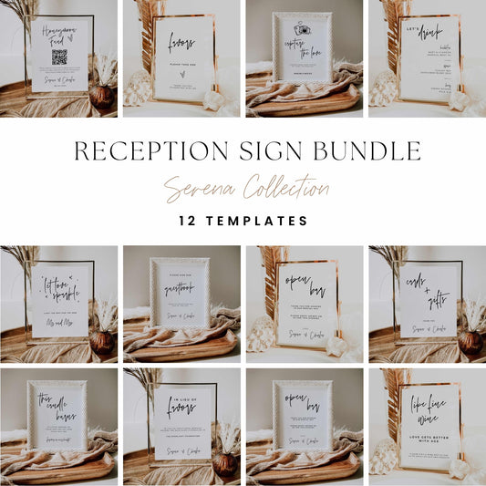 Reception Sign Package – Canva Template – Serena
