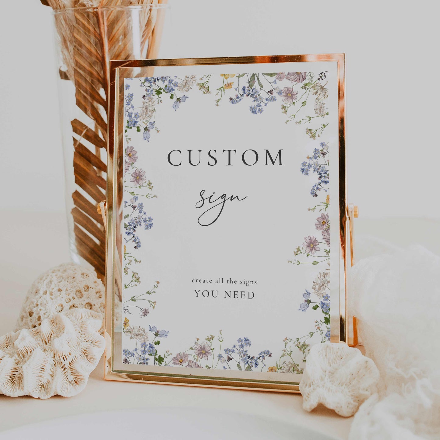 Wildflower Reception Sign Package – Canva Template – Aurelie