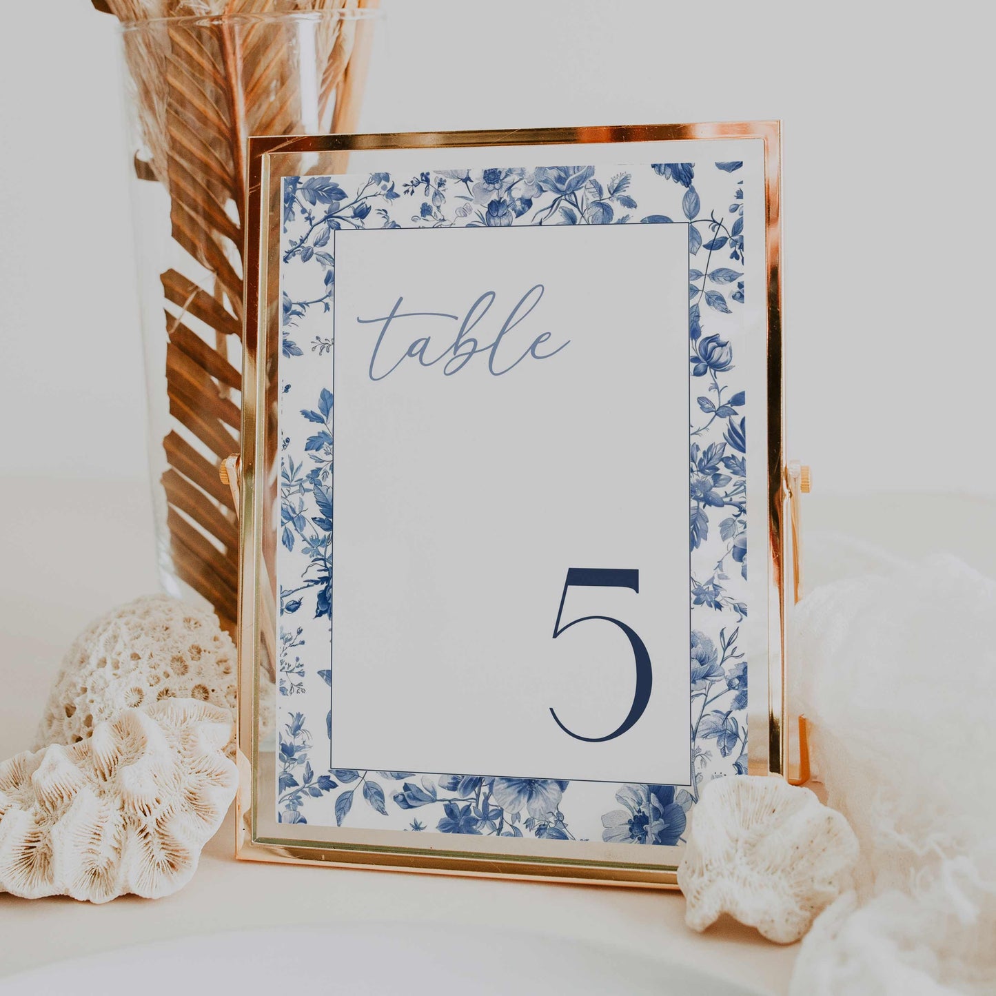 Blue Toile Premium Wedding Package – Canva Template – Elodie