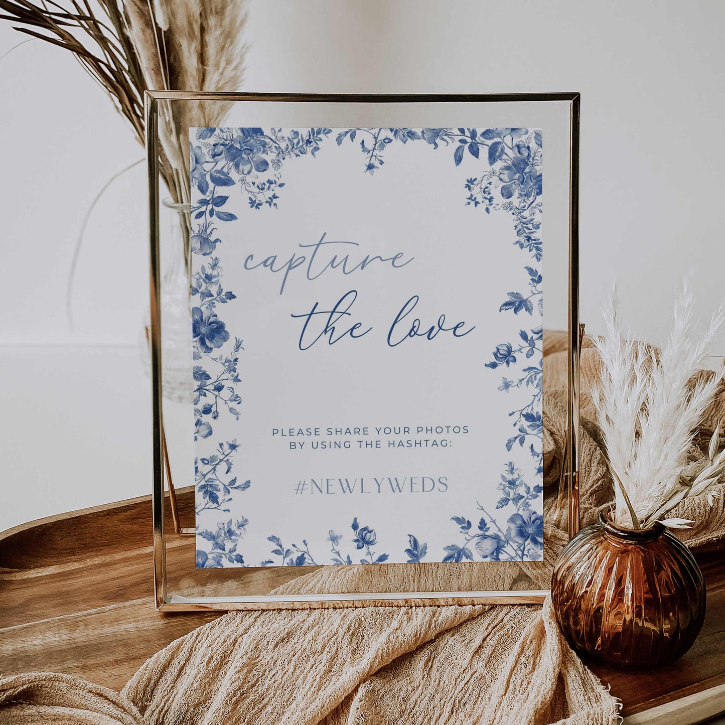 Blue Toile Premium Wedding Package – Canva Template – Elodie
