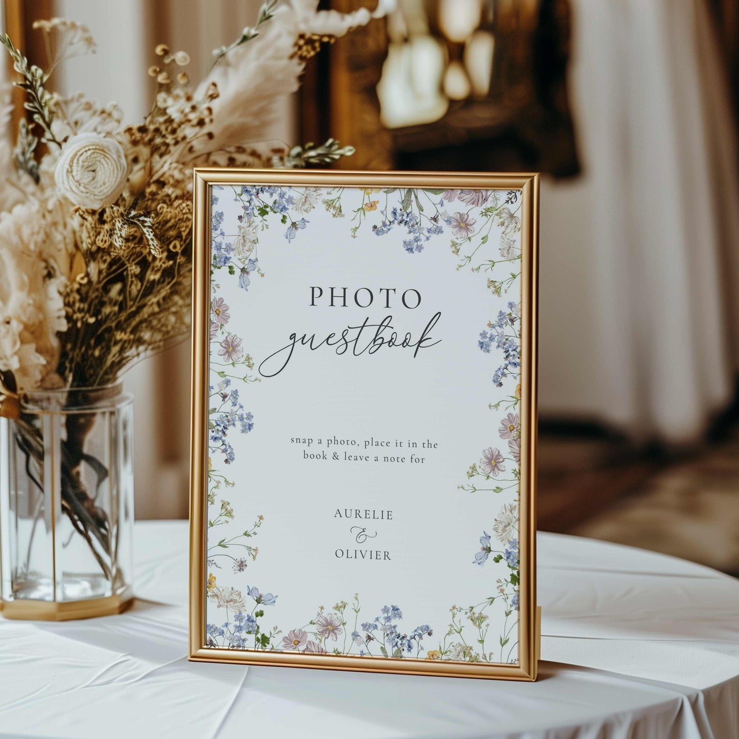Wildflower Reception Sign Package – Canva Template – Aurelie