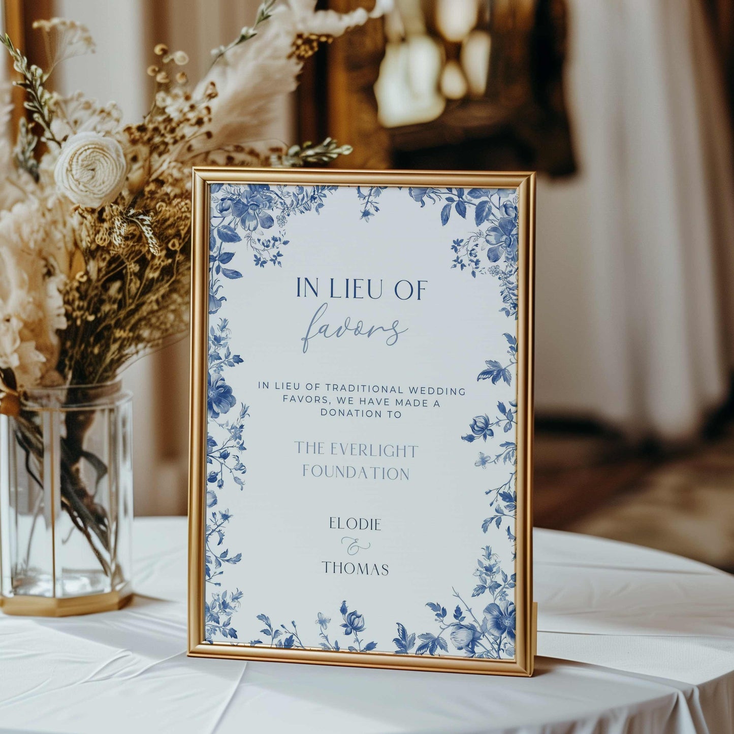 Blue Toile Premium Wedding Package – Canva Template – Elodie