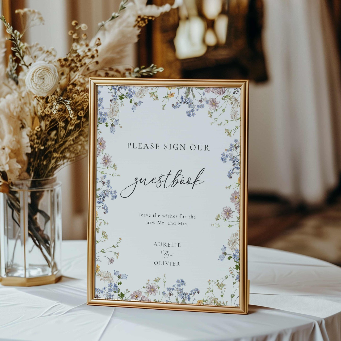Wildflower Reception Sign Package – Canva Template – Aurelie