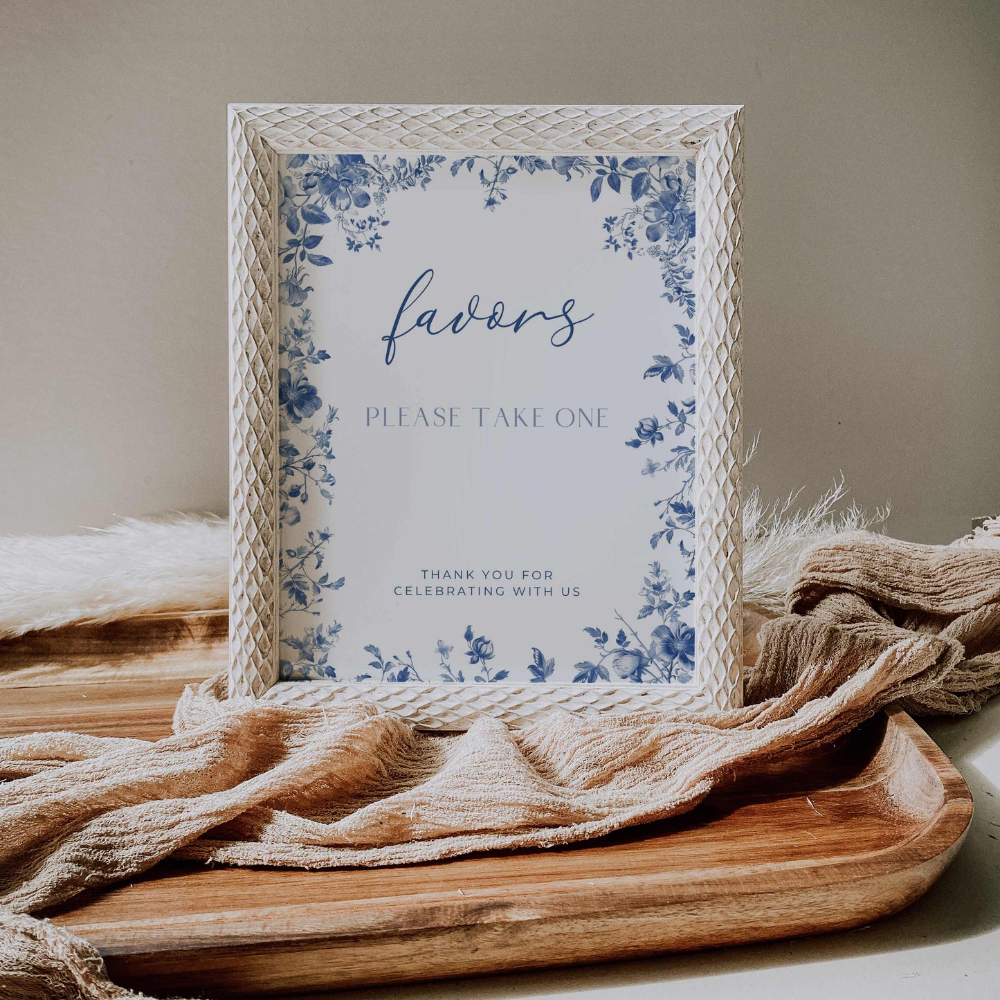 Blue Toile Premium Wedding Package – Canva Template – Elodie