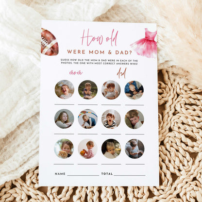 Touchdowns or Tutus Gender Reveal Games