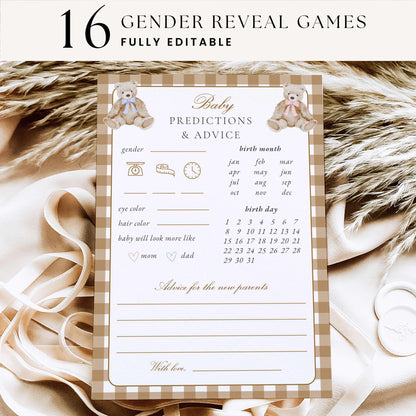 Vintage Teddy Bear Gender Reveal Games & Activities