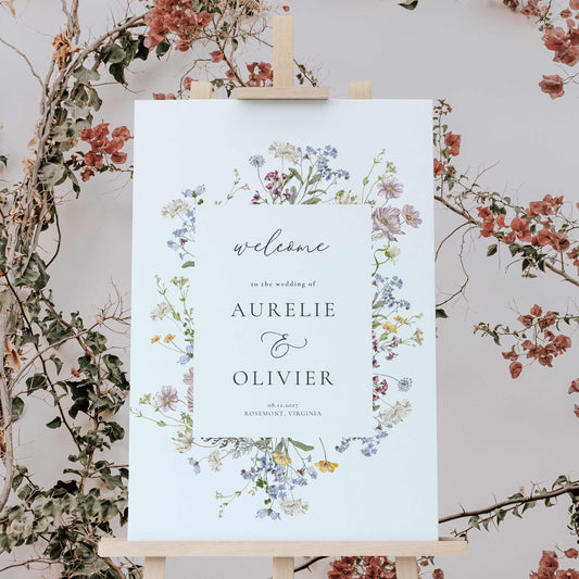 Wildflower Welcome Sign – Canva Template – Aurelie