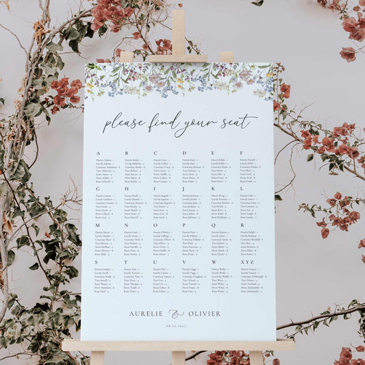 Wildflower Seating Chart – Canva Template – Aurelie