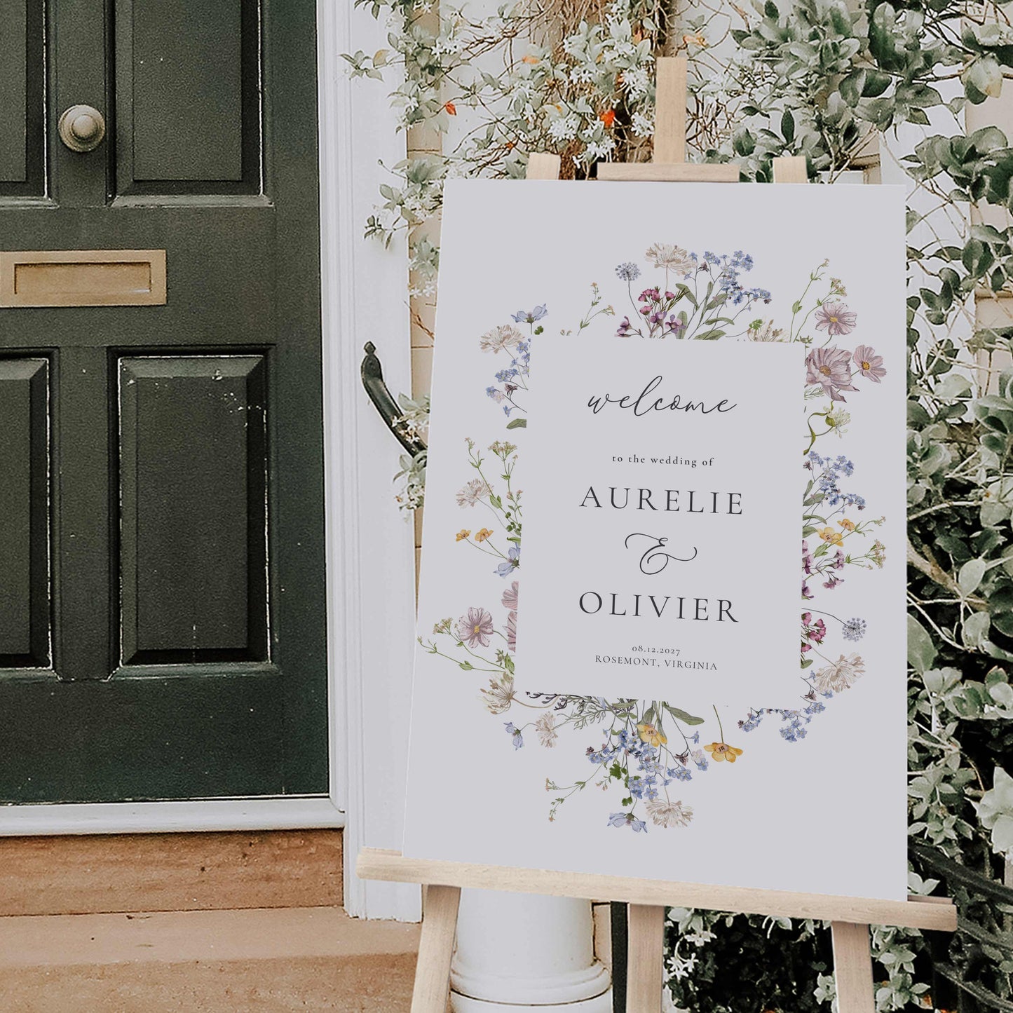 Wildflower Welcome Sign – Canva Template – Aurelie