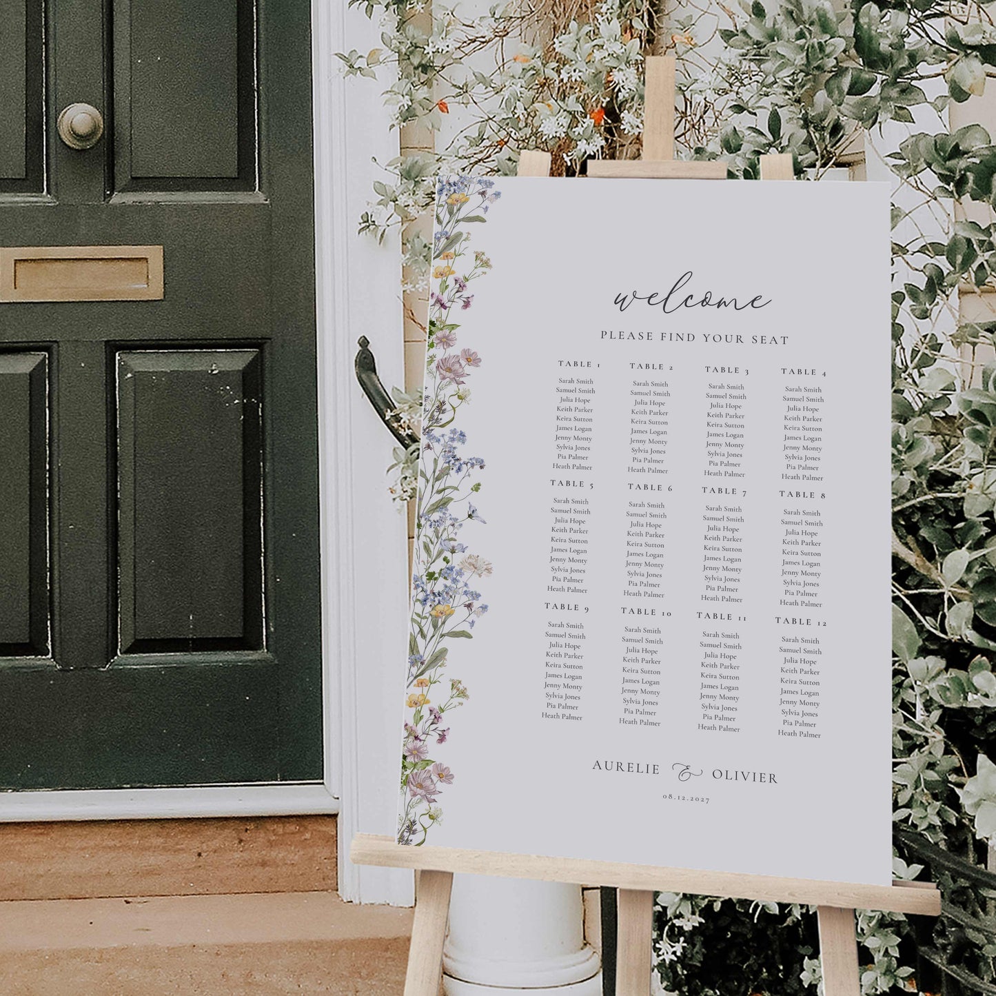 Wildflower Seating Chart – Canva Template – Aurelie
